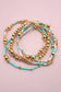 MULTI LAYER NATURAL STONE BALL CHAIN LINK BRACELET