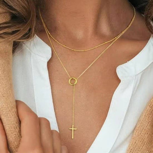 18K STAINLESS STEEL TARNISH FREE Y NECKLACE