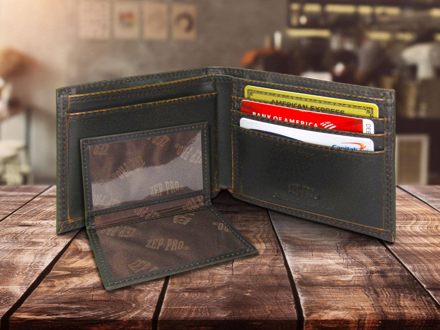 Zep-Pro - Georgia Bulldogs Men's Bifold Old School Camo Leather Wallet.