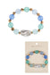 Faux Seaglass Glass Pearl Beaded Stretch Bracelet
