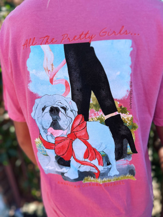 All The Pretty Girls Walk Like Graphic Tee, Georgia Bulldogs