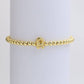 INITIAL MONOGRAM BUBBLE STRETCH BEAD BRACELET