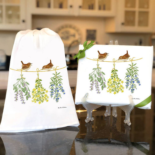 Single Flour Sack Towel- Herb & Oil