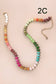 JOSSLYN by wall to wall - NATURAL AGATE GLASS SEMI PRECIOUS BEAD NECKLACE | 80N896